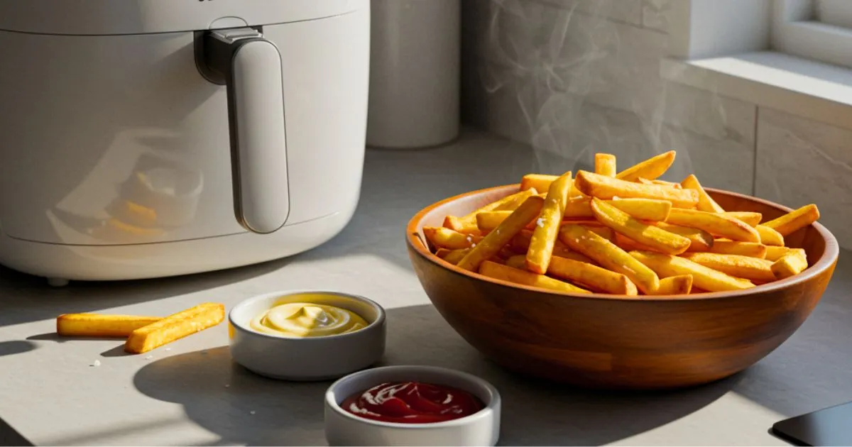 Pommes aus der Heißluftfritteuse