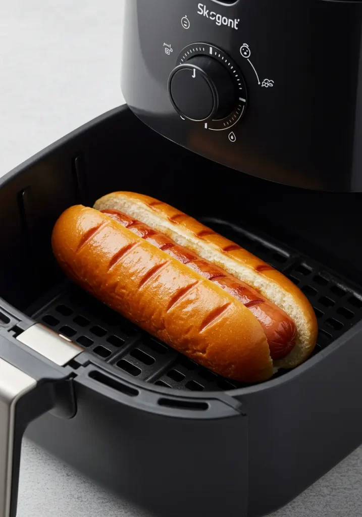 Hot Dog in der Heißluftfritteuse