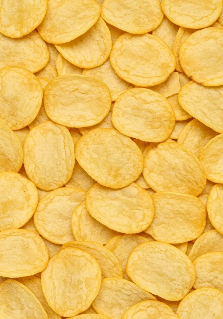 So sieht die perfekte Chip-Anordnung aus: eine gleichmäßige Schicht ohne Überlappungen
