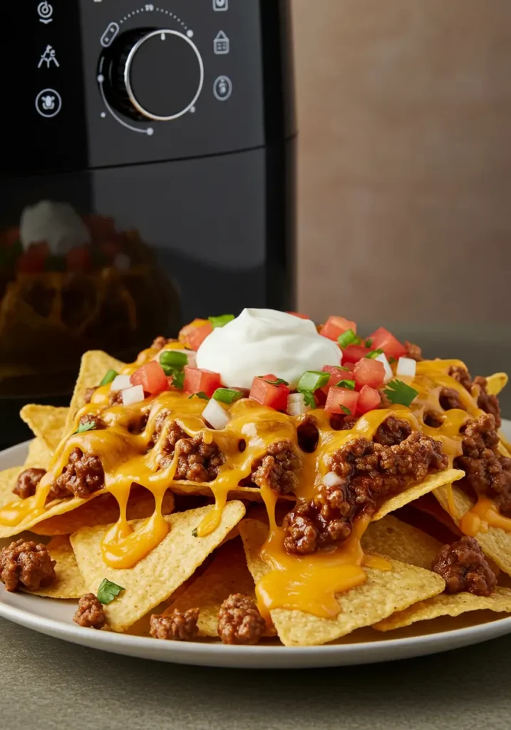 Nachos mit Hackfleisch im Airfryer