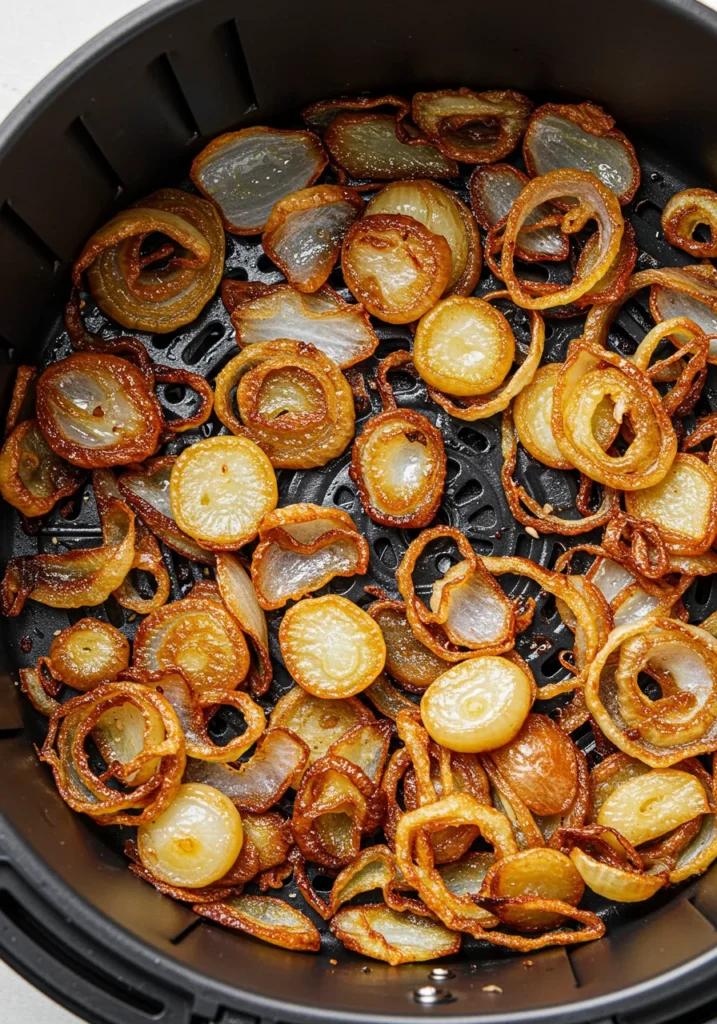 Röstzwiebel im Airfryer Schnelles Rezept für aromatische, goldbraune Röstzwiebeln - Das perfekte Grundrezept