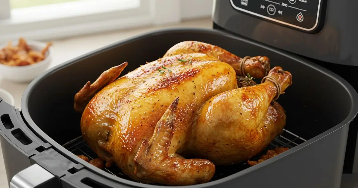 luftrezept.com Ganzes Hähnchen im Ninja Airfryer Einfach & knusprig garen
