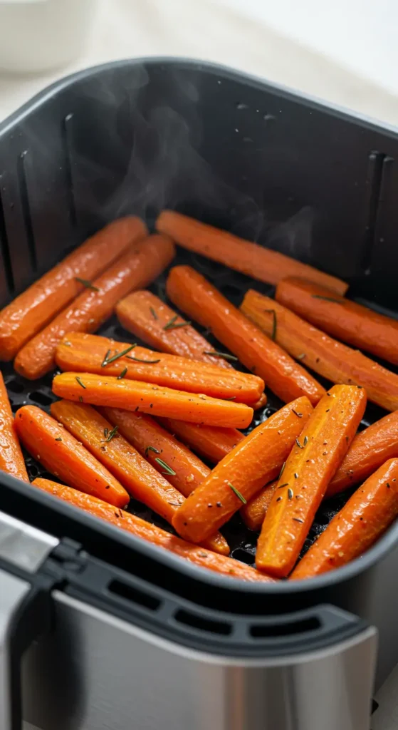 Karotten in der Heißluftfritteuse Einfach und schnell zubereiten
