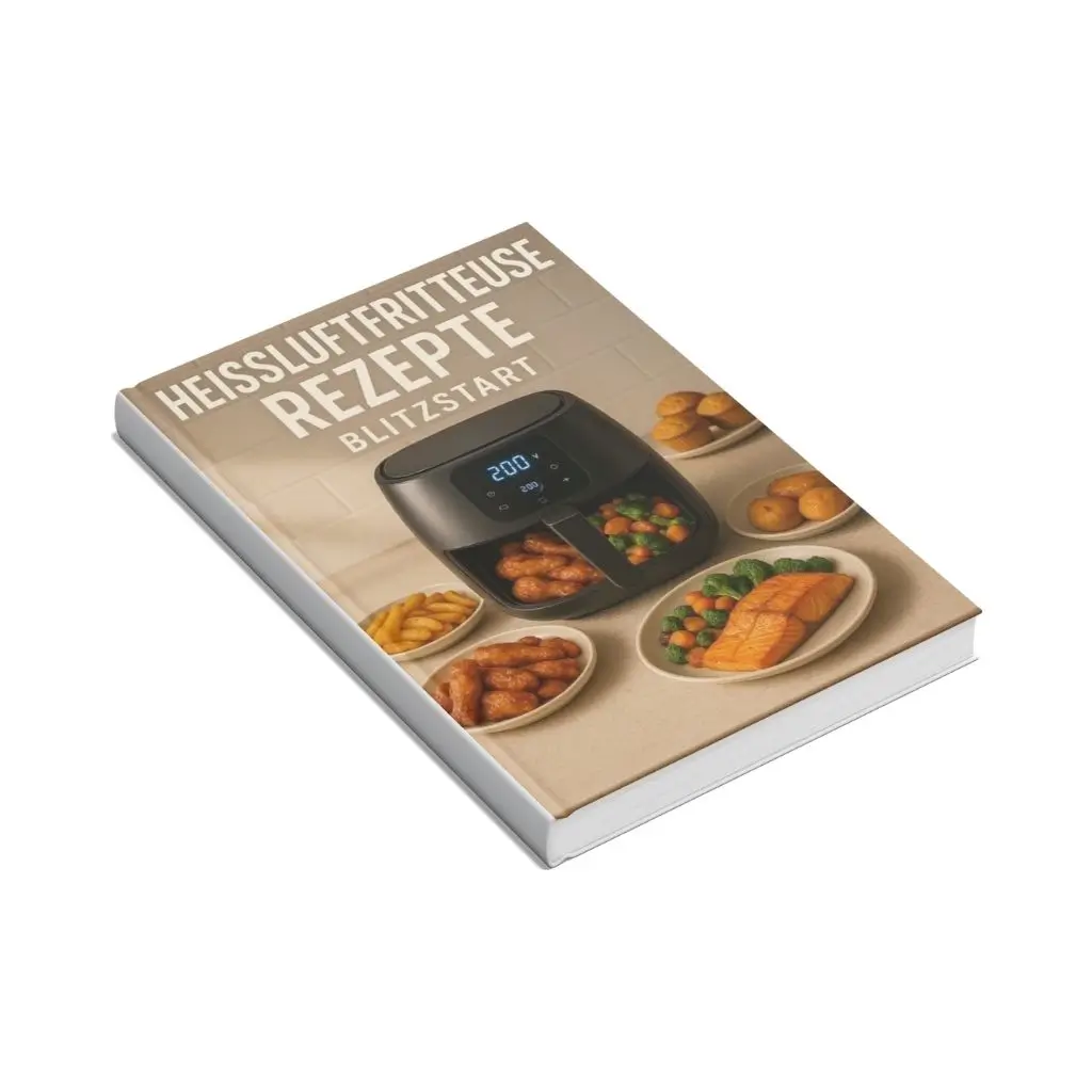 "Der ultimative Ratgeber für Heißluftfritteuse-Liebhaber. Mit praktischen Tipps, Schritt-für-Schritt-Anleitungen und bewährten Rezepten für jeden Geschmack und Anlass."