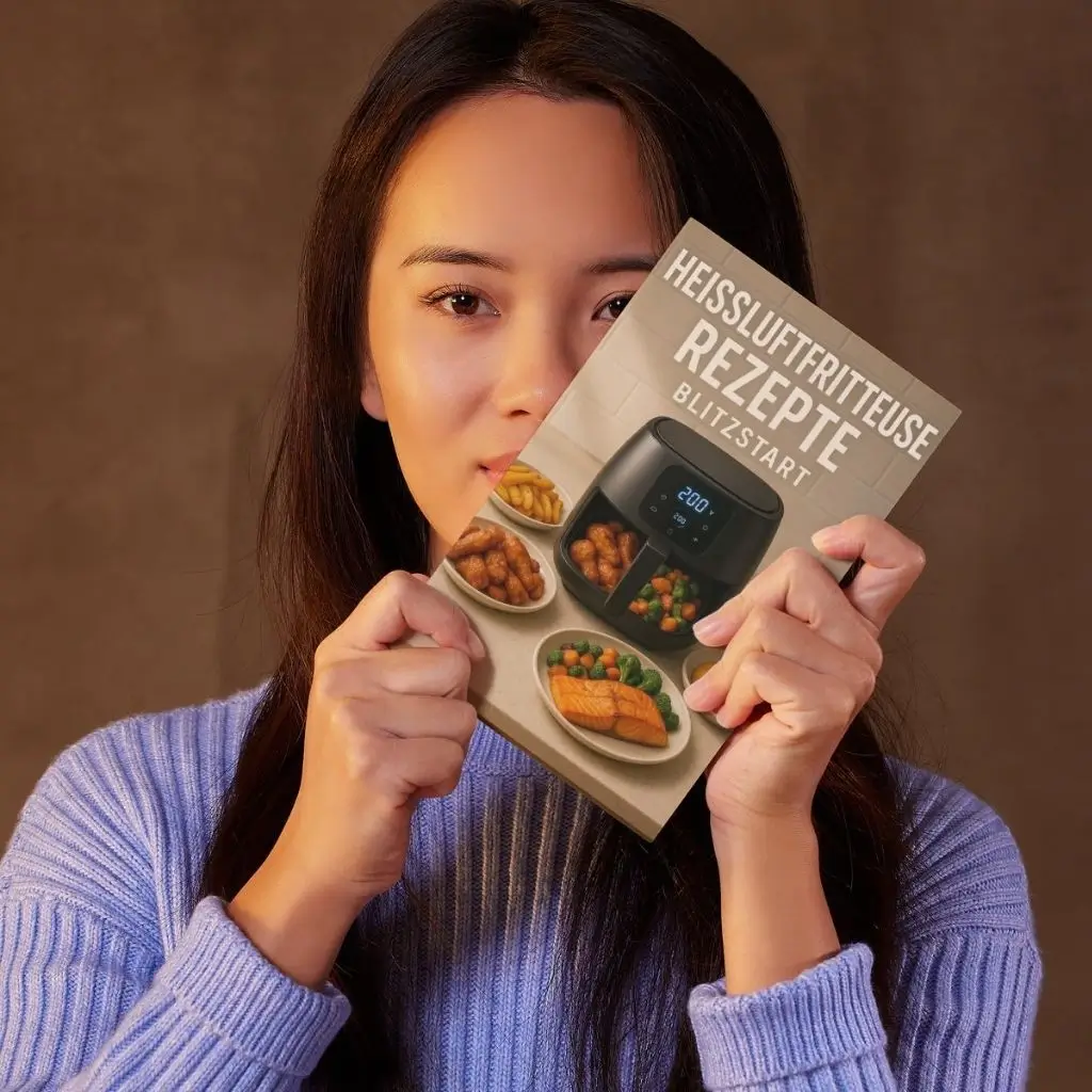 "Der ultimative Ratgeber für Heißluftfritteuse-Liebhaber. Mit praktischen Tipps, Schritt-für-Schritt-Anleitungen und bewährten Rezepten für jeden Geschmack und Anlass."