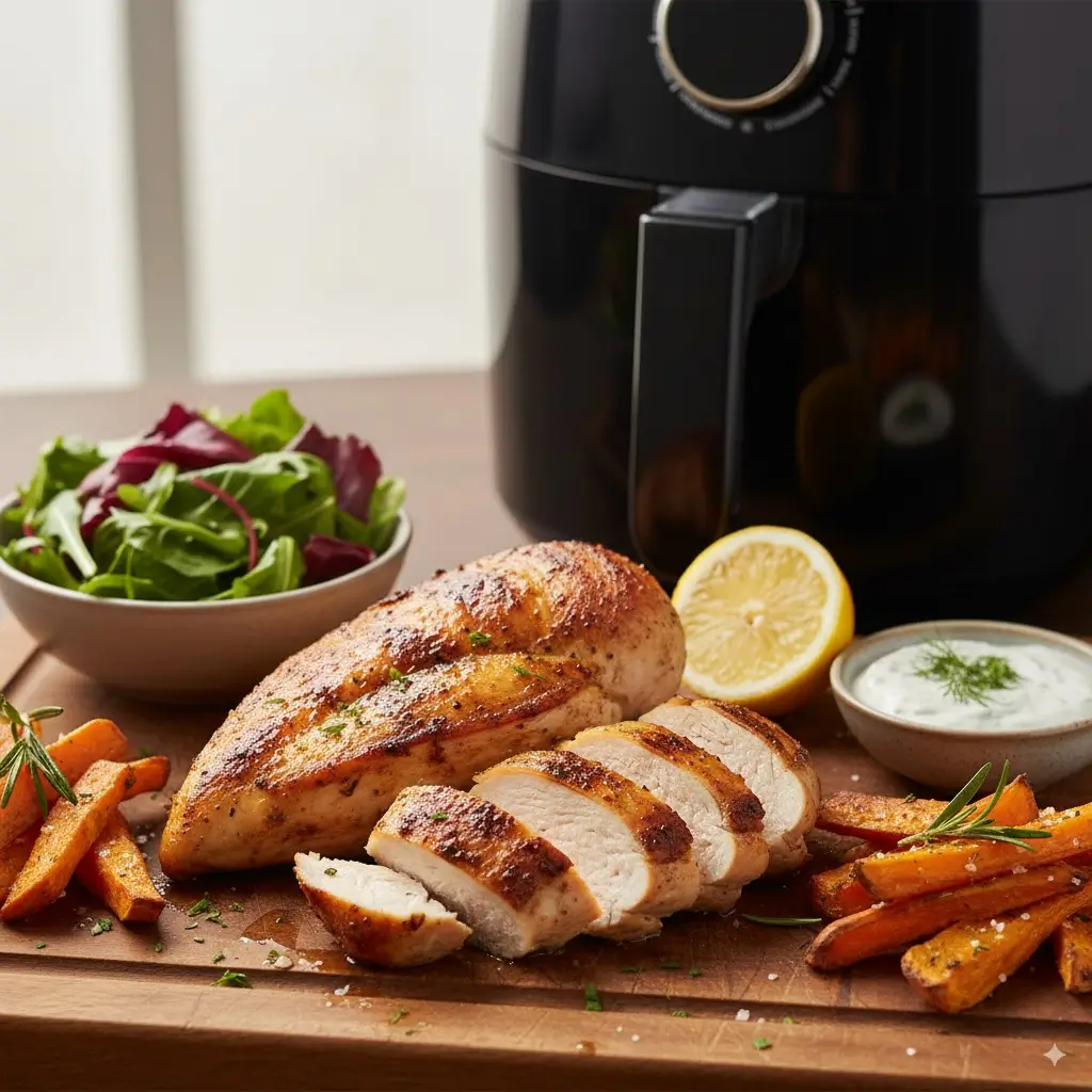 Hähnchenbrust im Airfryer ohne Öl: So bleibt sie zart & gesund