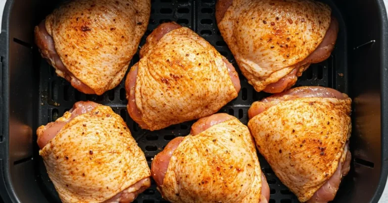 Hähnchenschenkel in der Heißluftfritteuse zubereiten – saftig und knusprig in wenigen Minuten