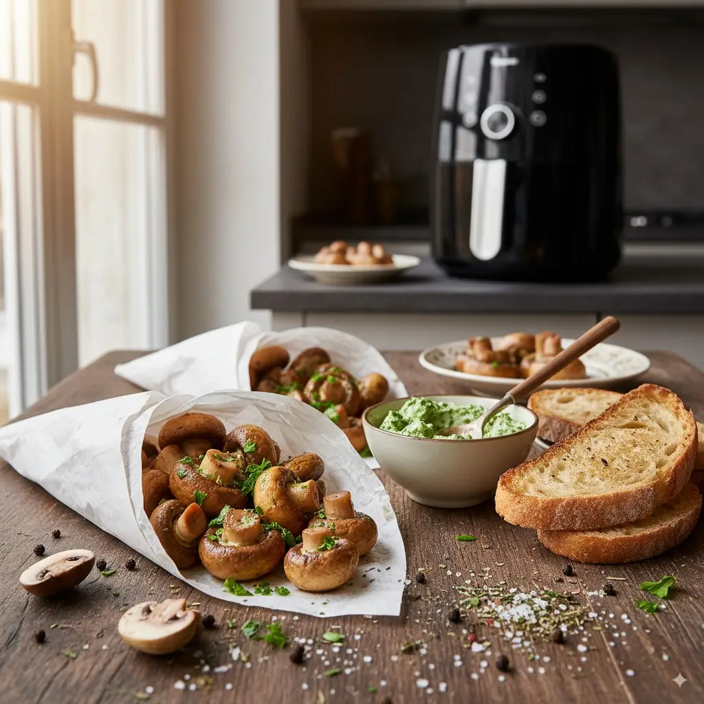 Kirmes Champignons selber machen – Würzig und butterweich aus dem Airfryer