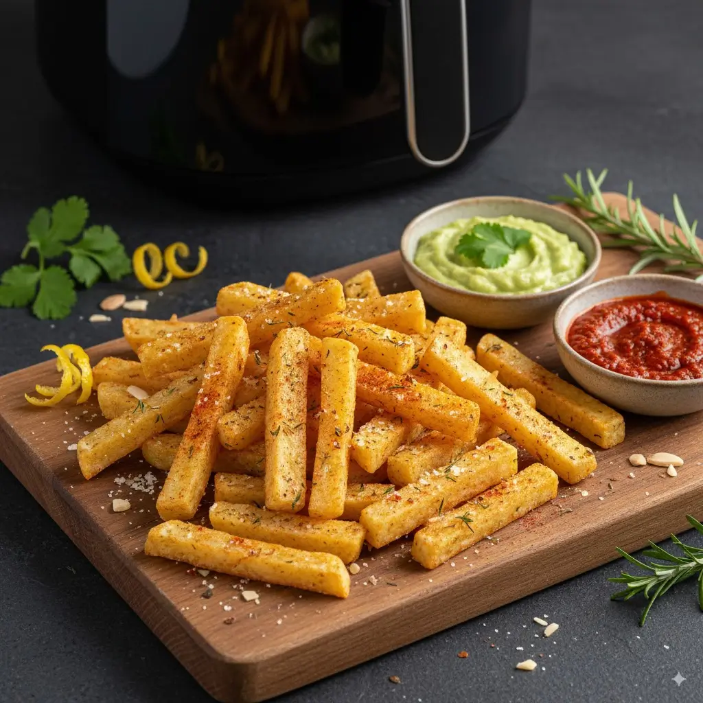 Low Carb Pommes aus Kohlrabi im Airfryer Der Ultimative Gesunde Fritten-Ersatz