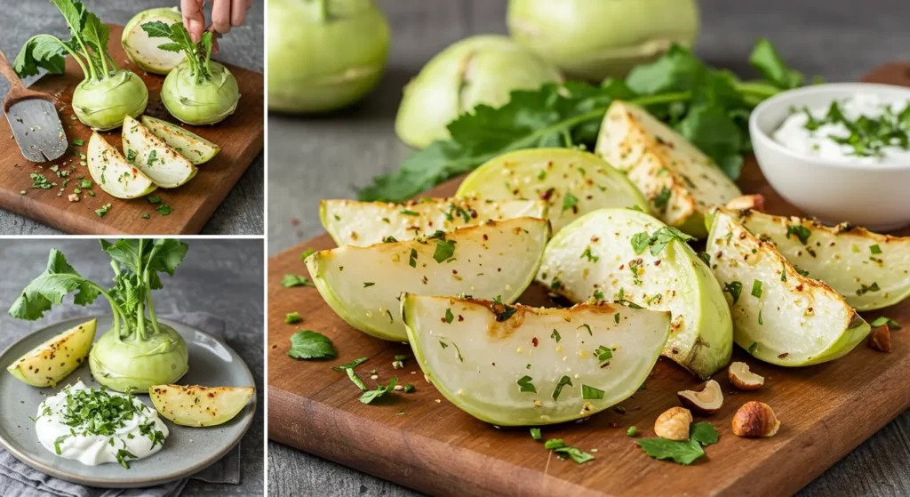 Rezept mit Kohlrabi in der Heißluftfritteuse