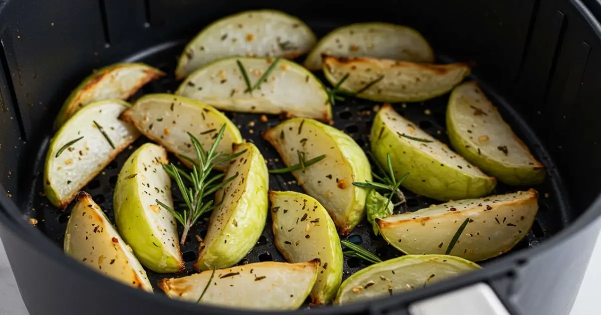Rezept mit Kohlrabi in der Heißluftfritteuse