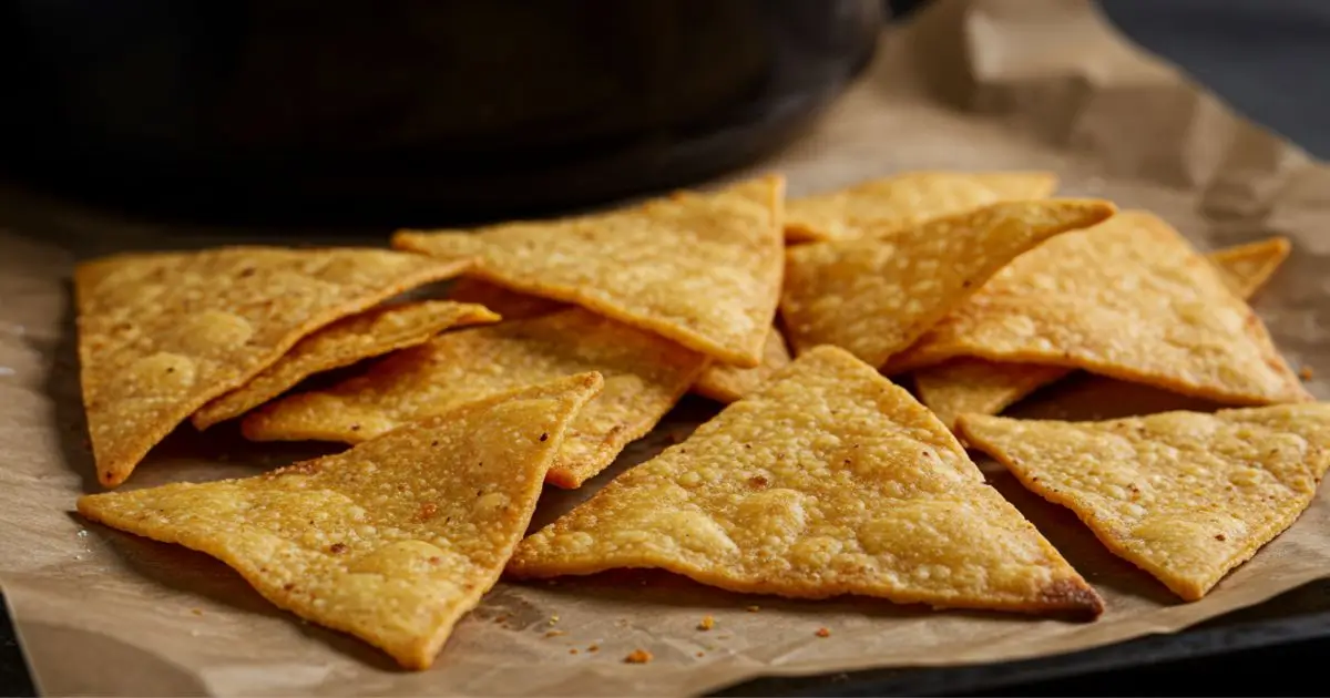 Überbackene Tortilla Chips Heißluftfritteuse