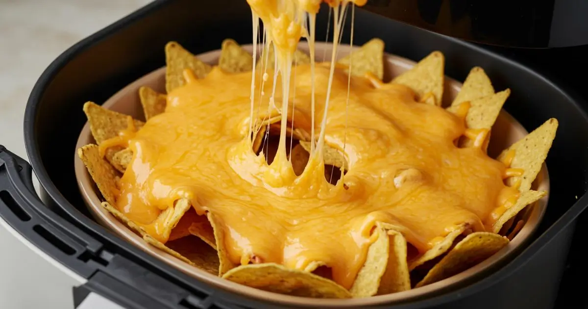 Nachos mit Käse überbacken Airfryer