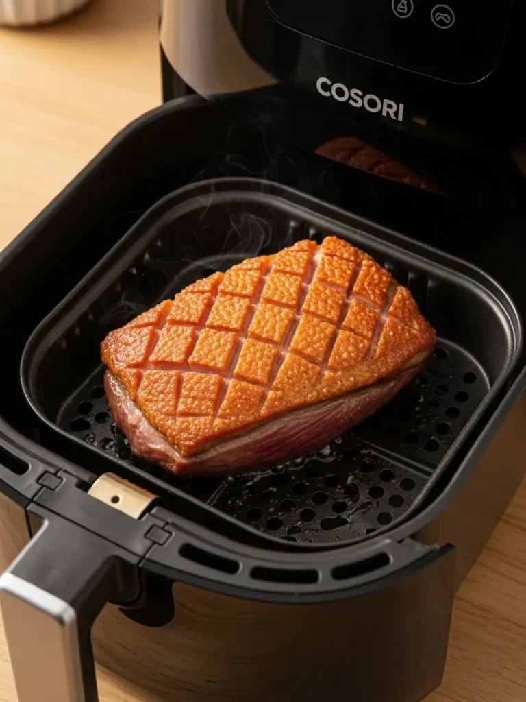 Entenbrust im Airfryer Cosori: In nur 25 Minuten knusprig, saftig und mit bis zu 40% weniger Fett. Einfache Anleitung für perfekte Ergebnisse.